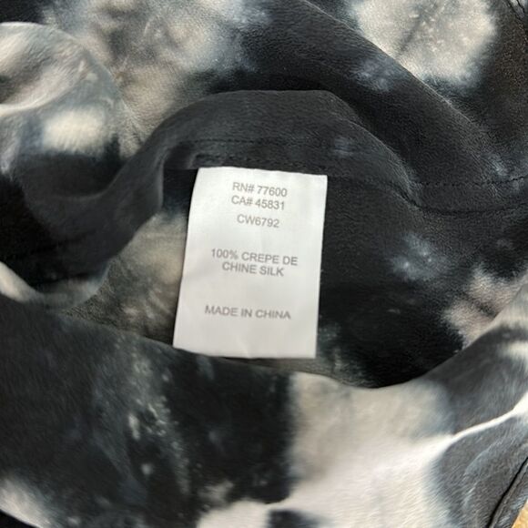 Chaser Tie Dye Silk Oversized Fit Cold Shoulder Top Blouse Size S - Picture 6 of 9